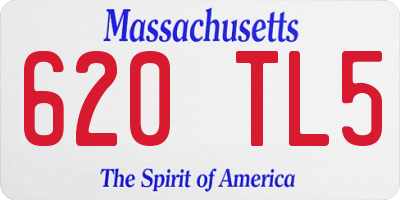 MA license plate 620TL5