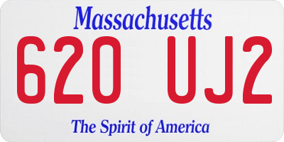 MA license plate 620UJ2
