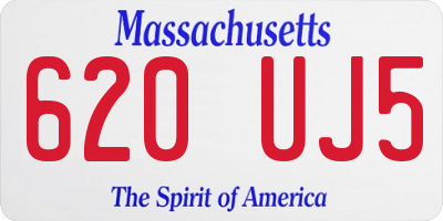 MA license plate 620UJ5