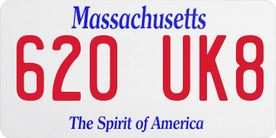 MA license plate 620UK8