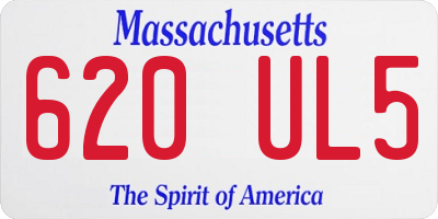 MA license plate 620UL5
