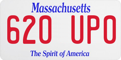 MA license plate 620UP0