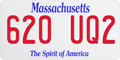 MA license plate 620UQ2