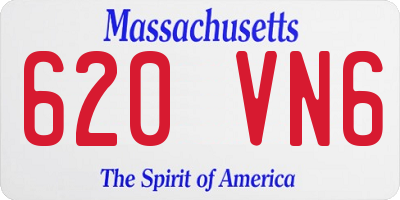 MA license plate 620VN6