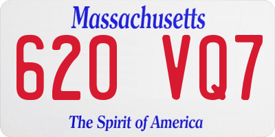 MA license plate 620VQ7