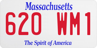 MA license plate 620WM1