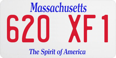 MA license plate 620XF1