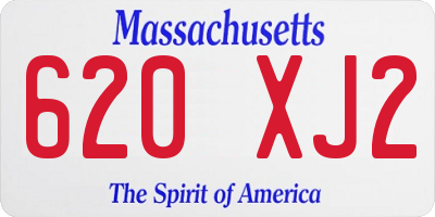 MA license plate 620XJ2
