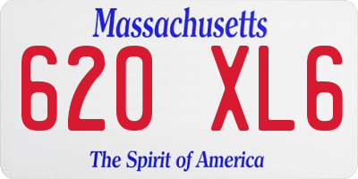 MA license plate 620XL6