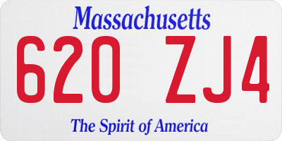 MA license plate 620ZJ4