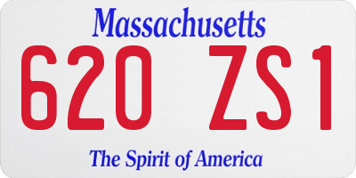 MA license plate 620ZS1