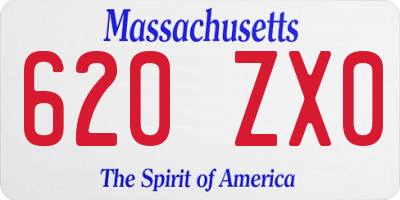 MA license plate 620ZX0