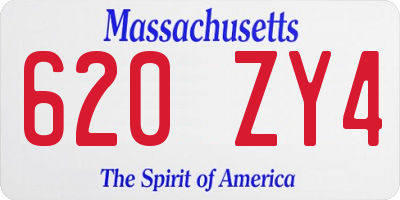 MA license plate 620ZY4