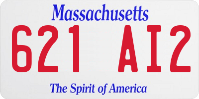 MA license plate 621AI2