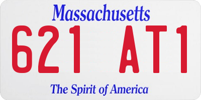 MA license plate 621AT1