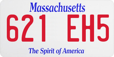 MA license plate 621EH5