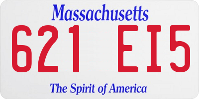 MA license plate 621EI5