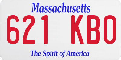 MA license plate 621KB0