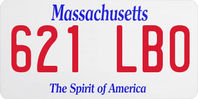 MA license plate 621LB0
