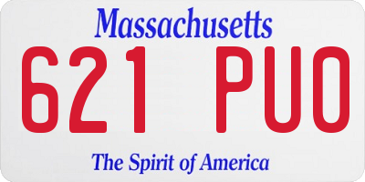 MA license plate 621PU0