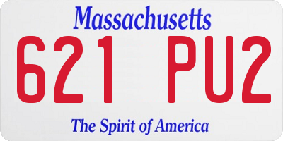 MA license plate 621PU2