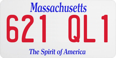 MA license plate 621QL1