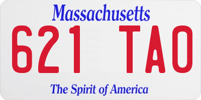 MA license plate 621TA0