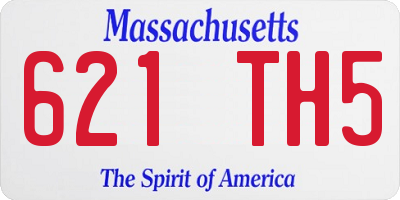 MA license plate 621TH5