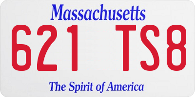 MA license plate 621TS8
