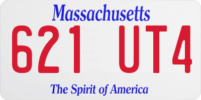 MA license plate 621UT4