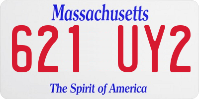 MA license plate 621UY2