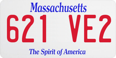 MA license plate 621VE2