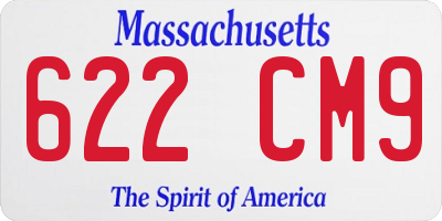 MA license plate 622CM9