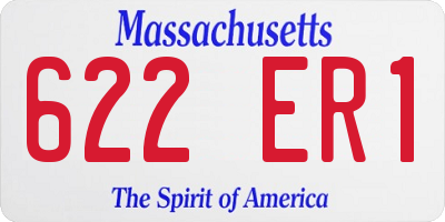 MA license plate 622ER1
