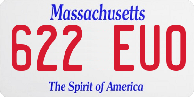 MA license plate 622EU0