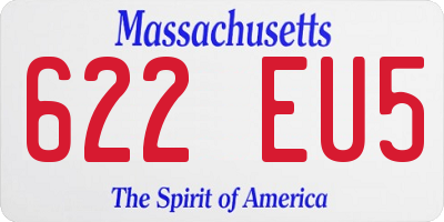MA license plate 622EU5