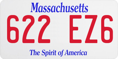 MA license plate 622EZ6