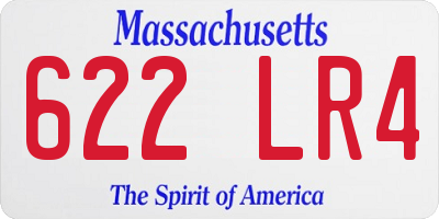 MA license plate 622LR4