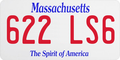 MA license plate 622LS6