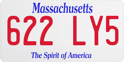 MA license plate 622LY5