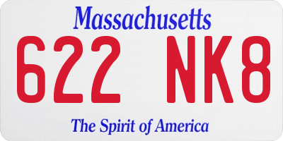 MA license plate 622NK8