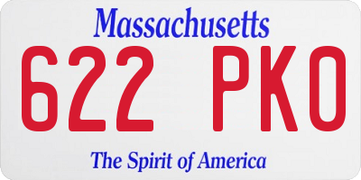 MA license plate 622PK0