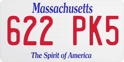 MA license plate 622PK5