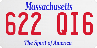 MA license plate 622QI6