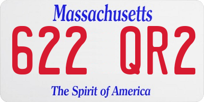 MA license plate 622QR2