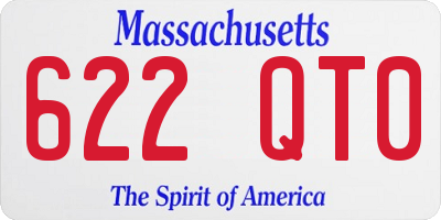MA license plate 622QT0
