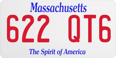 MA license plate 622QT6