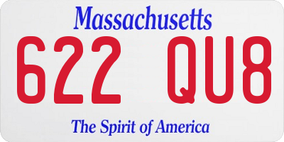MA license plate 622QU8