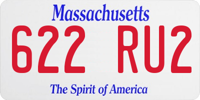 MA license plate 622RU2