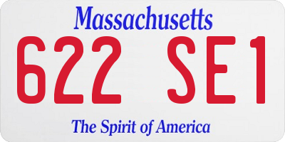 MA license plate 622SE1